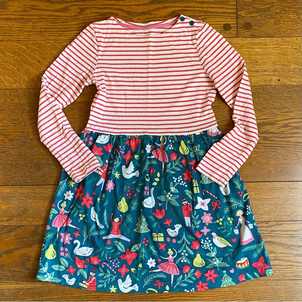 VGUC Mini Boden 12 Days of Christmas jersey dress